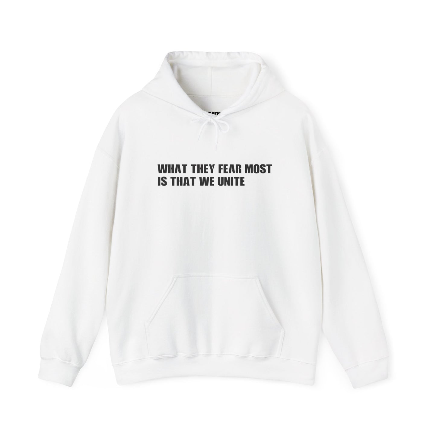 What They Fear the Most, Is That We Unite- Heavy Blend Hoodie - Unisex
