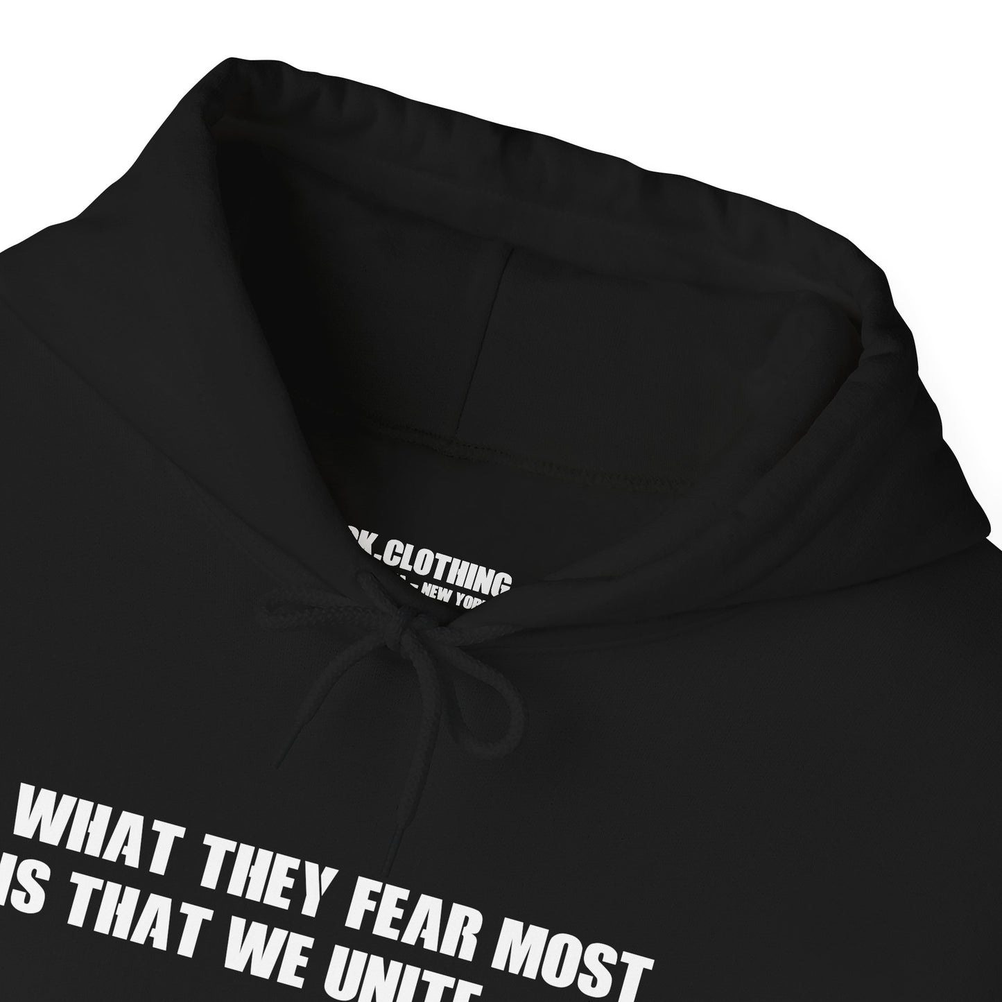 What They Fear the Most, Is That We Unite- Heavy Blend Hoodie - Unisex